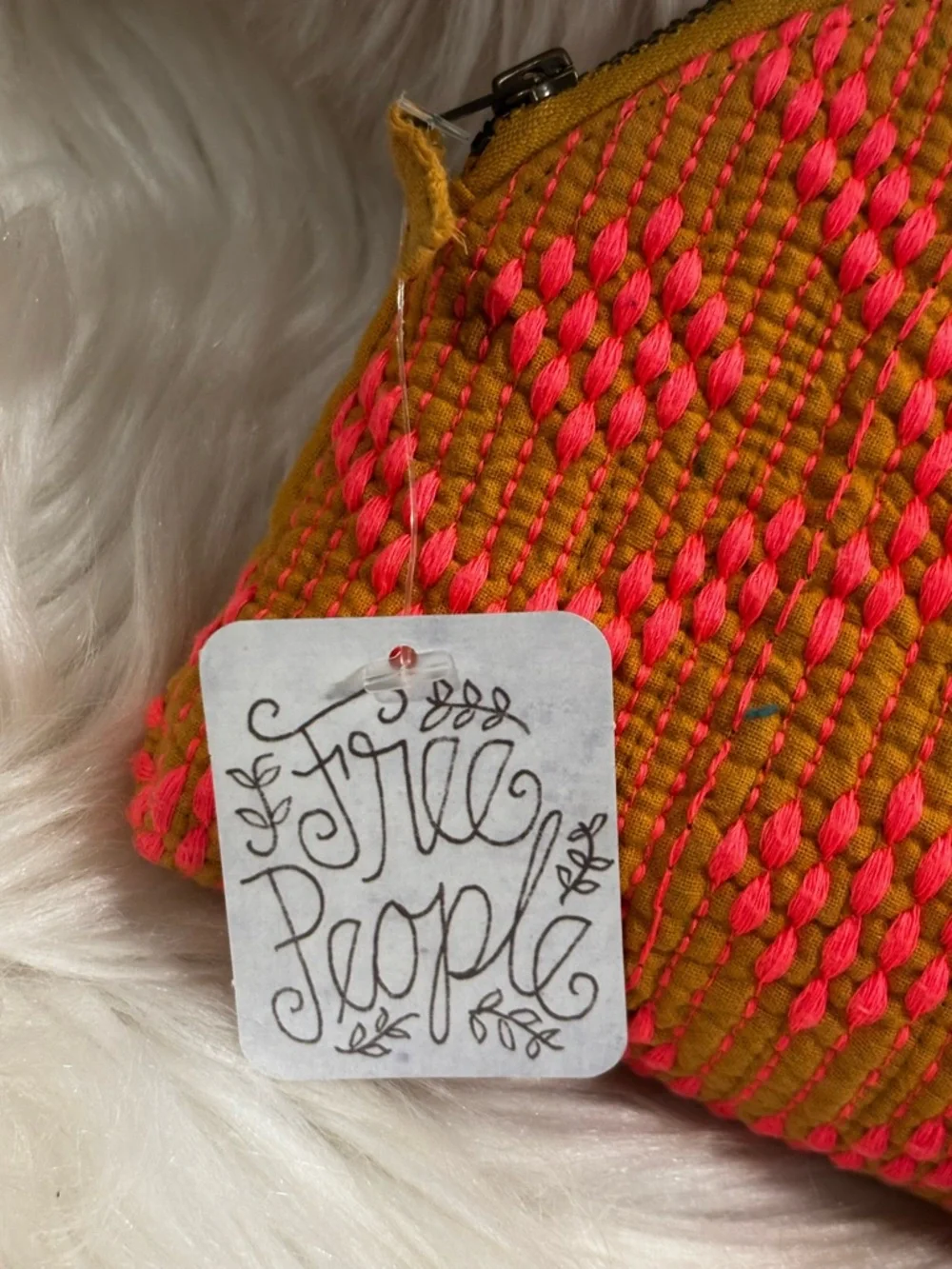 Free People Woven Cosmetic Bag NWT